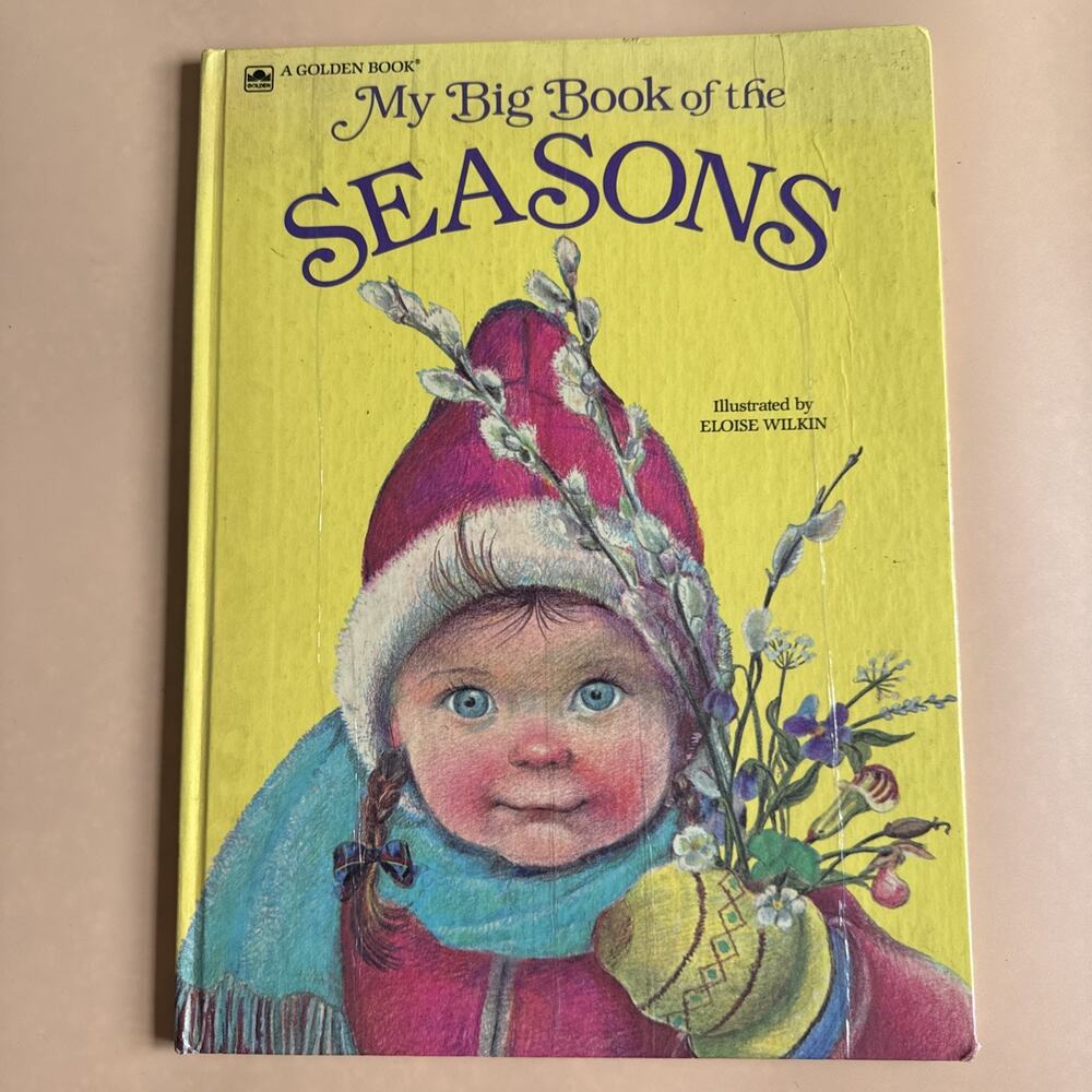 1966 My Big Book of Seasons, A Golden Book, Bertha Morris Eloise Wilkin HC‎